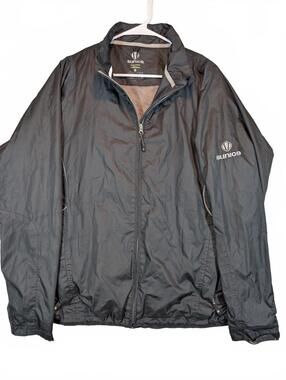 Sunice Storm Black Full Zip Lightweight Windbreaker Jacket Mens Large